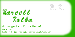marcell kolba business card